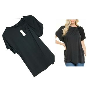 NEW Anthropologie Twist Neckline Top